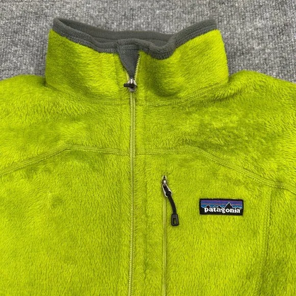Patagonia Mens R2 Fleece Jacket Medium Grinch Green Polartec Thermal Pro